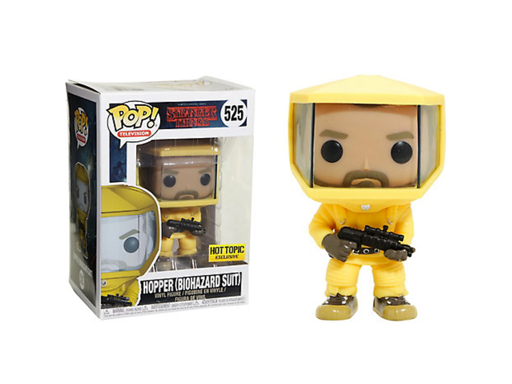 Stranger Things POP! vinyl figur af Hopper in Bio Hazard Suit på 9 cm