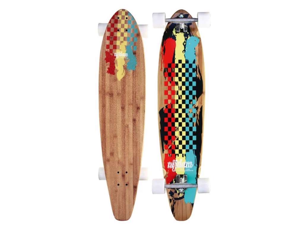 Longboard på 105 cm i bambus, ahorn og aluminum