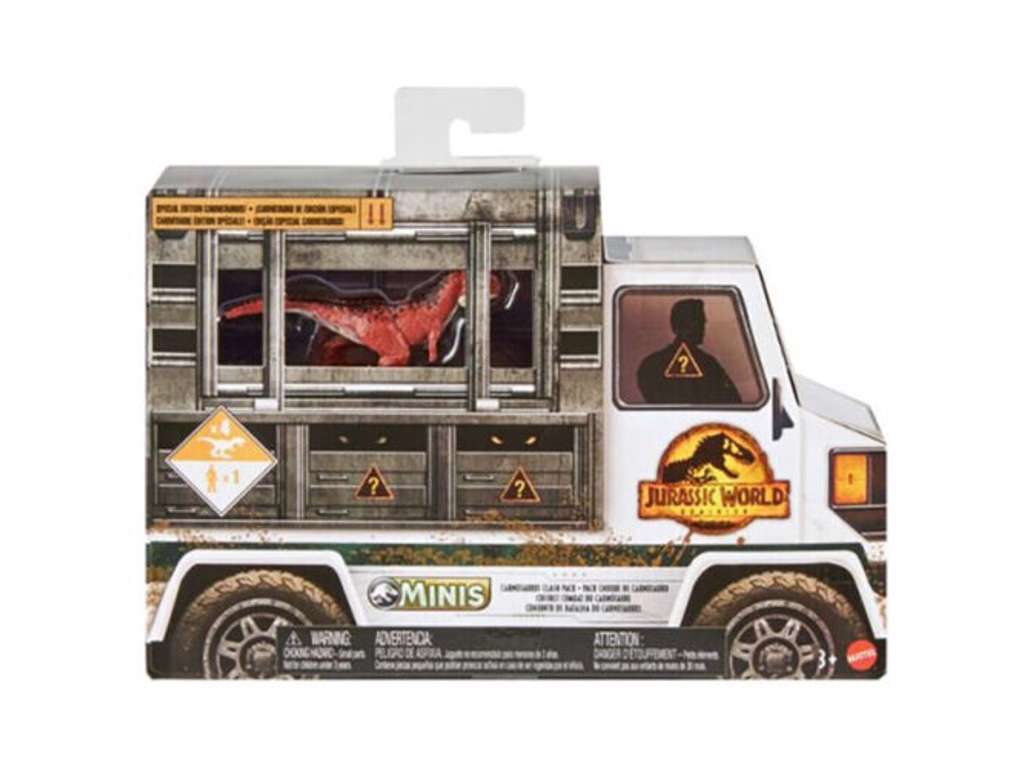 Jurassic World: Dominion Minis Carnotaurus Clash Pack of 5 Dinosaur Figure Set