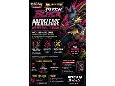 Pokémon TCG Prerelease – Mega Evolution: Pitch Black 5/7 klokken 15