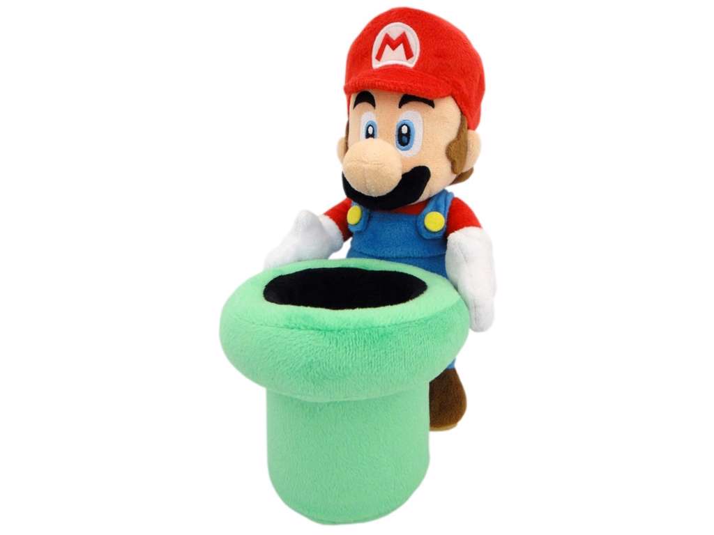 Mario og Warp Pipe bamse på 23 cm fra Super Mario