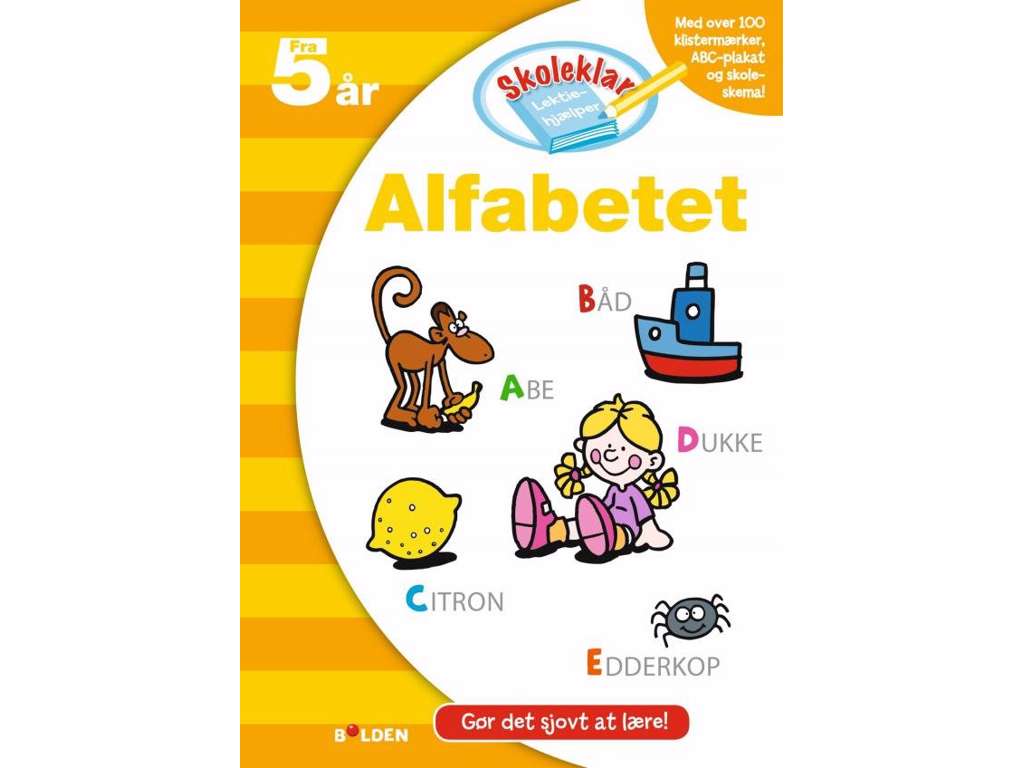 Skoleklar lektiehjælper: Alfabetet - opgavebog