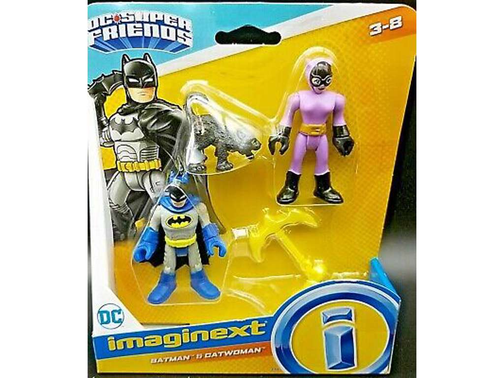 Imaginext action figur med Batman & Catwoman på 7 cm