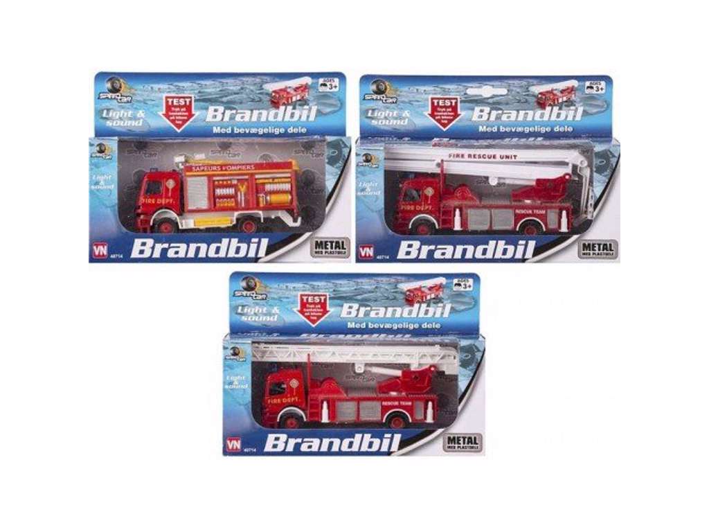 Dansk brandbil med lys, lyd og pullback fra Speedcar