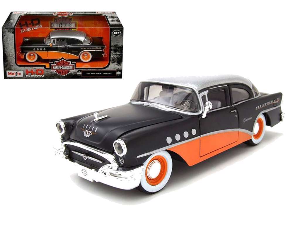 Maisto 1:26 1955 Buick Century i Harley Davidson farver
