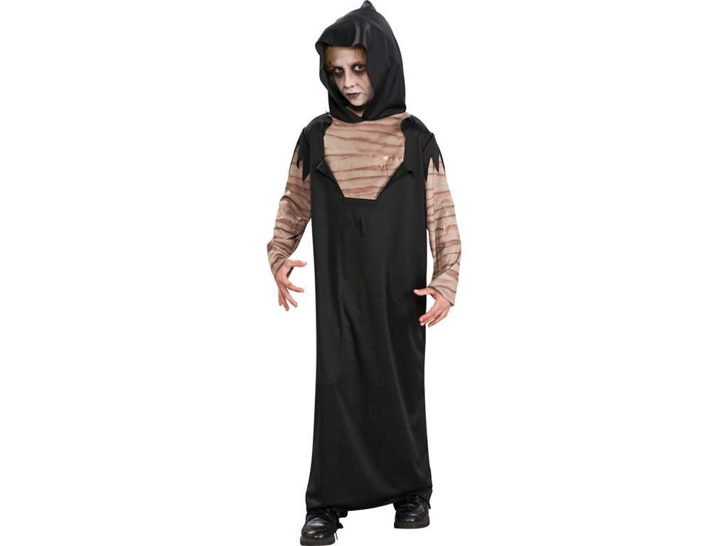 Horror kåbe med hætte kostume str 5-7 år