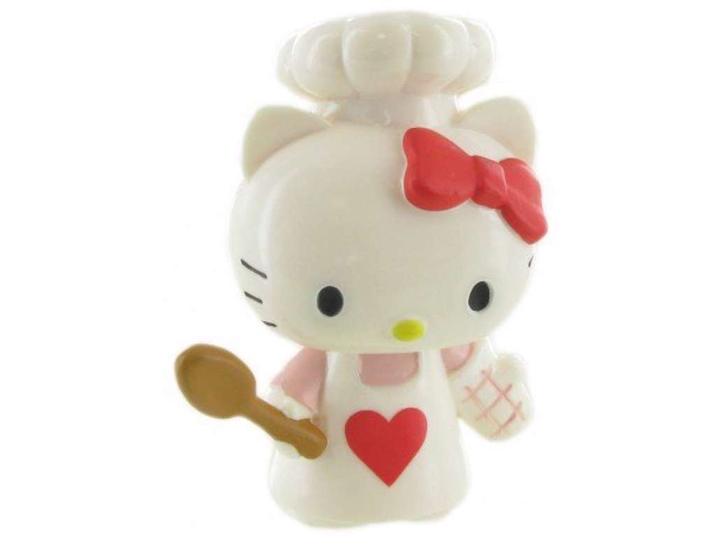Bager Kitty minifigur fra Hello Kitty på 7 cm