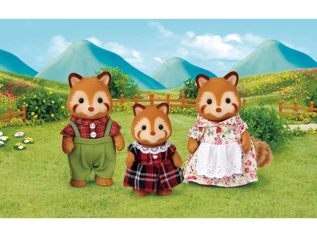 Rød panda familie fra Sylvanian Families