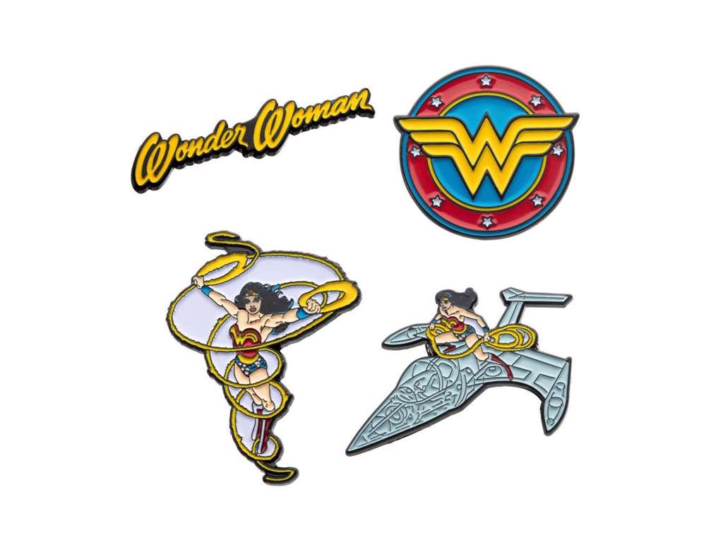 DC Comics Collectors pins 4-pak med Wonder Woman