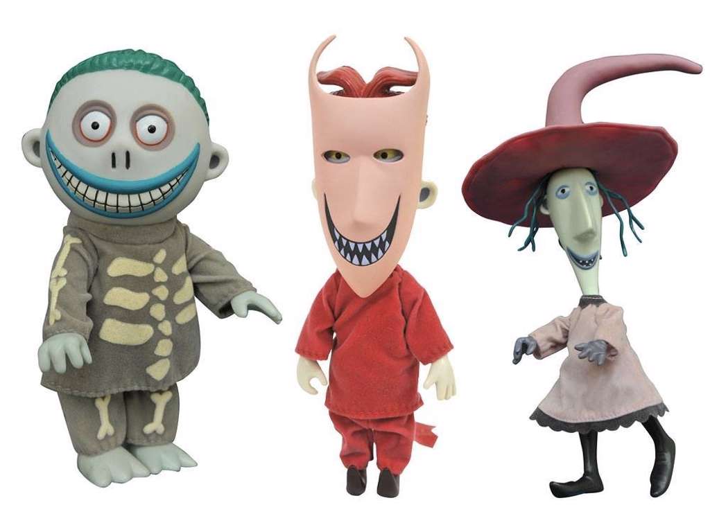 The Nightmare before Christmas Deluxe Dolls af Lock & Shock & Barrel på 13 cm