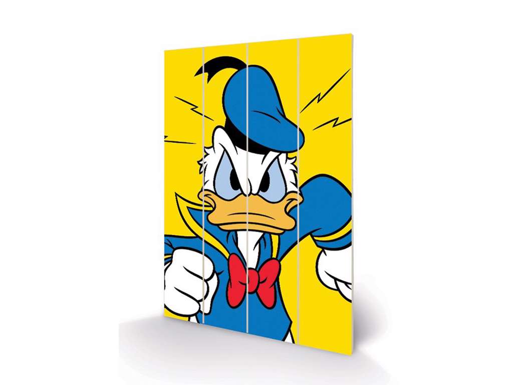 Donald Duck "Mad" træ plade "plakat" 40x60cm
