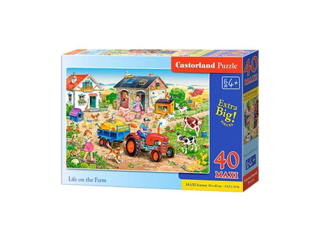 Bondegårdsliv puslespil med 40 maxi brikker fra Castorland