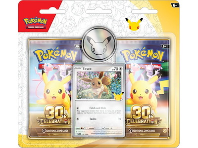 Pokémon TCG 30th Celebration Eevee 2-Pack Blister – 2 Boosters