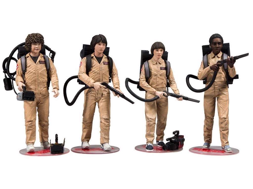 Stranger Things action figur 4-pak af Ghostbusters på 15 cm