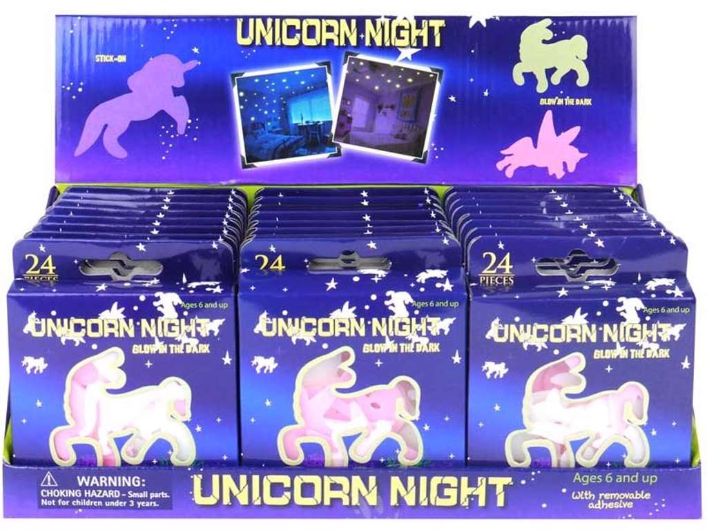 Selvlysende enhjøninger - 24 stk