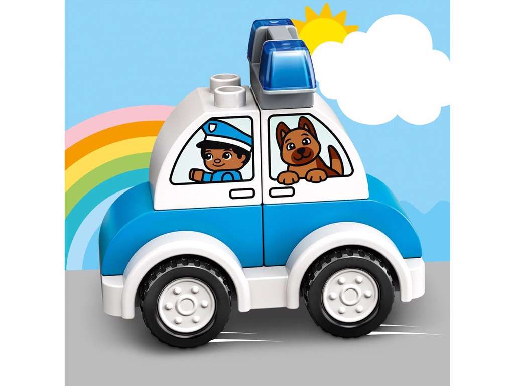 LEGO DUPLO My First - Brandslukningshelikopter og politibil - 10957