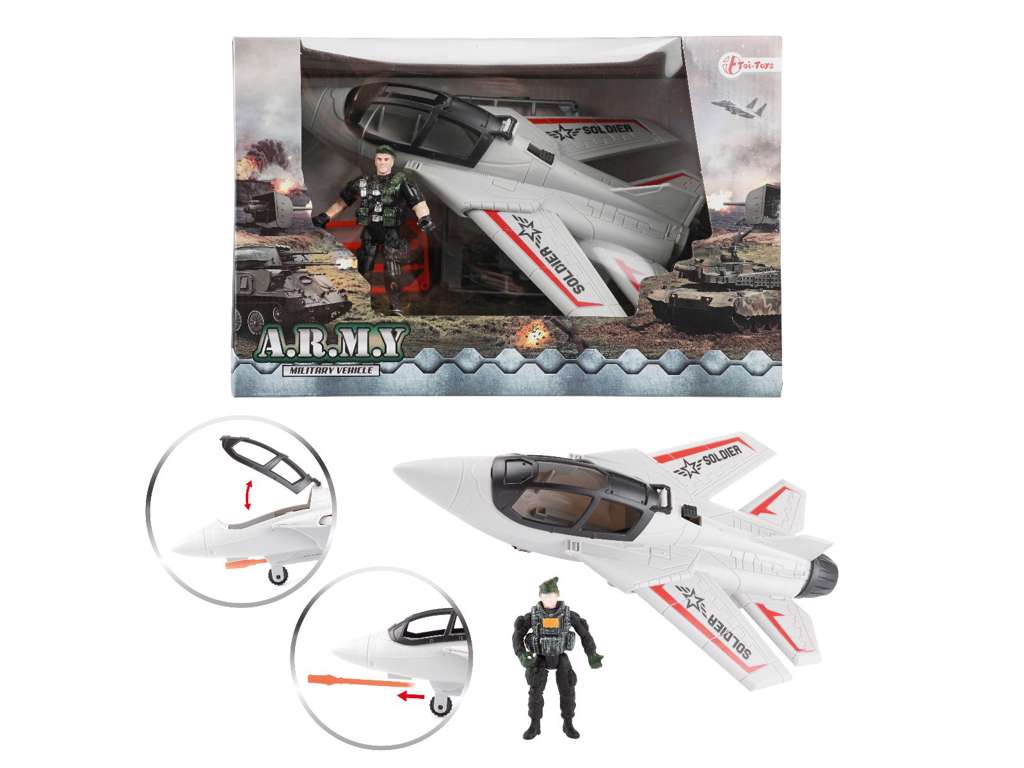 Army militærfly med soldat