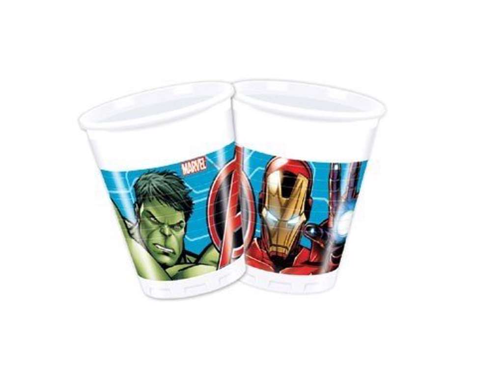 Avengers plastik krus 8 pak