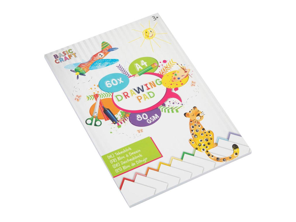 Tegneblok A4 m/60 ark