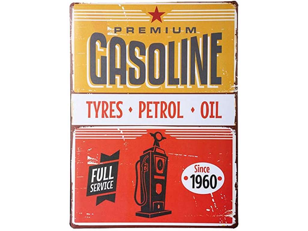 Premium Gasoline metal skilt 30 x 40 cm