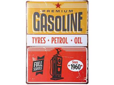 Premium Gasoline metal skilt 30 x 40 cm