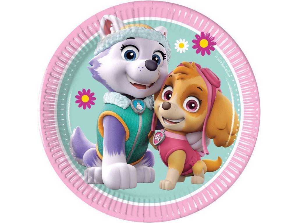 Paw Patrol Paptallerkner 20 cm - Skye og Everest