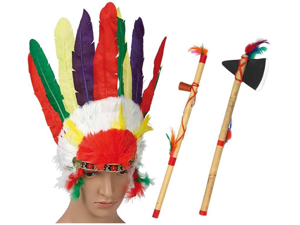 Indianer tilbehørsæt - voksen størrelse