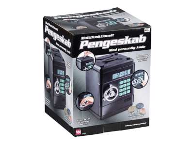 Pengeskab med kode og lyd