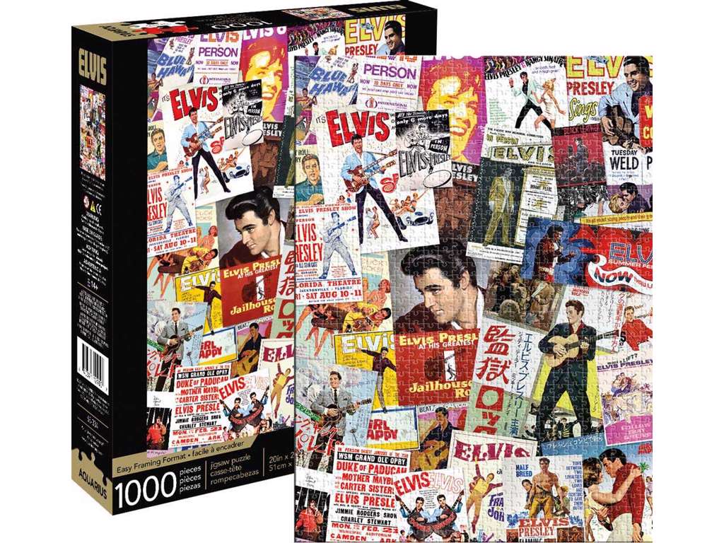 Elvis Presley puslespil på 1000 brikker med filmplakater