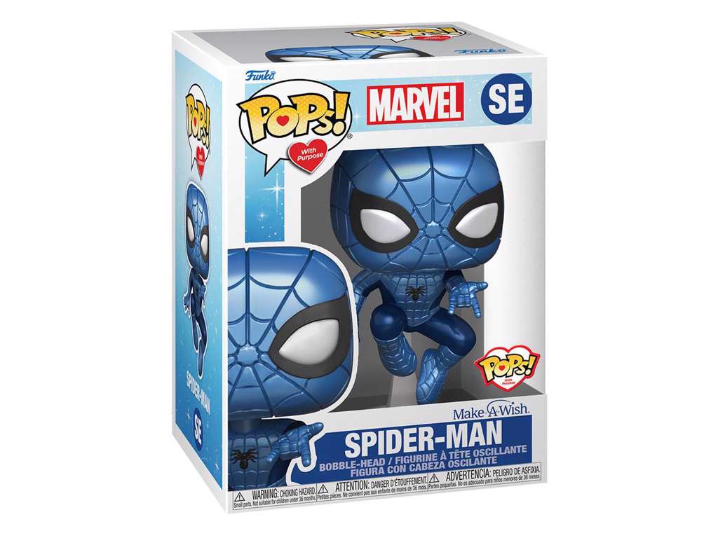 Marvel Make a Wish 2022 POP! Marvel Vinyl Figure Spider-Man (Metallic) 9 cm