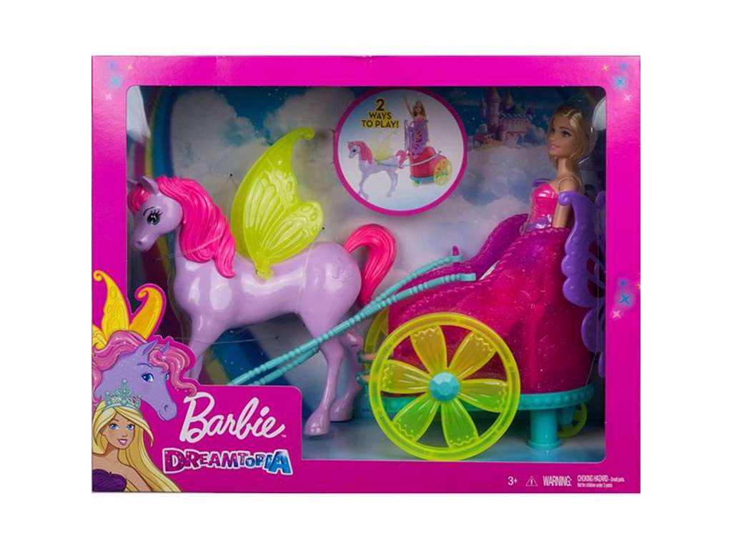 Barbie Dreamtopia prinsesse med hest og karet