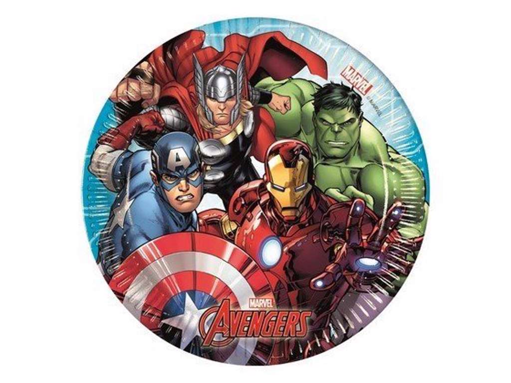 Avengers paptallerkner 8 stk