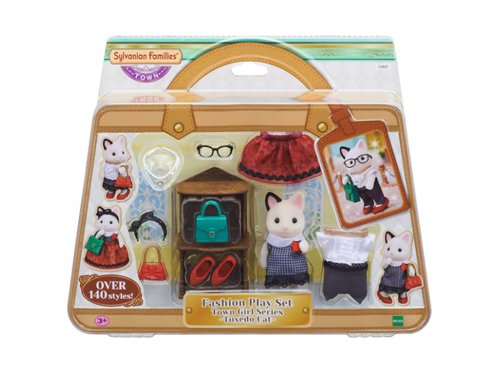 Mode-legesæt med Tuxedo kat fra Sylvanian Families - 5462