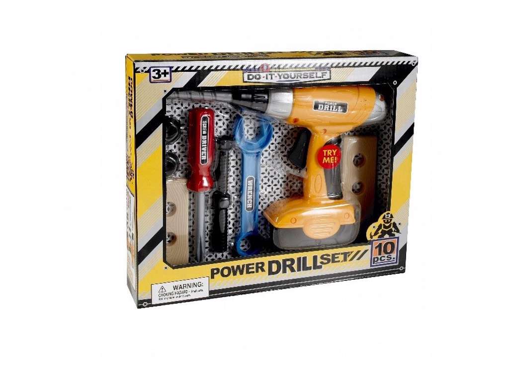 Værktøjssæt med boremaskine