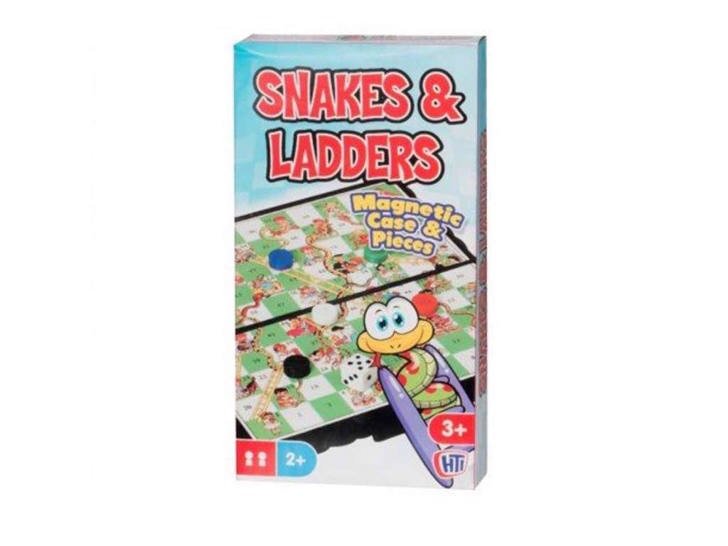 Magnetisk Slanger og stiger rejsespil