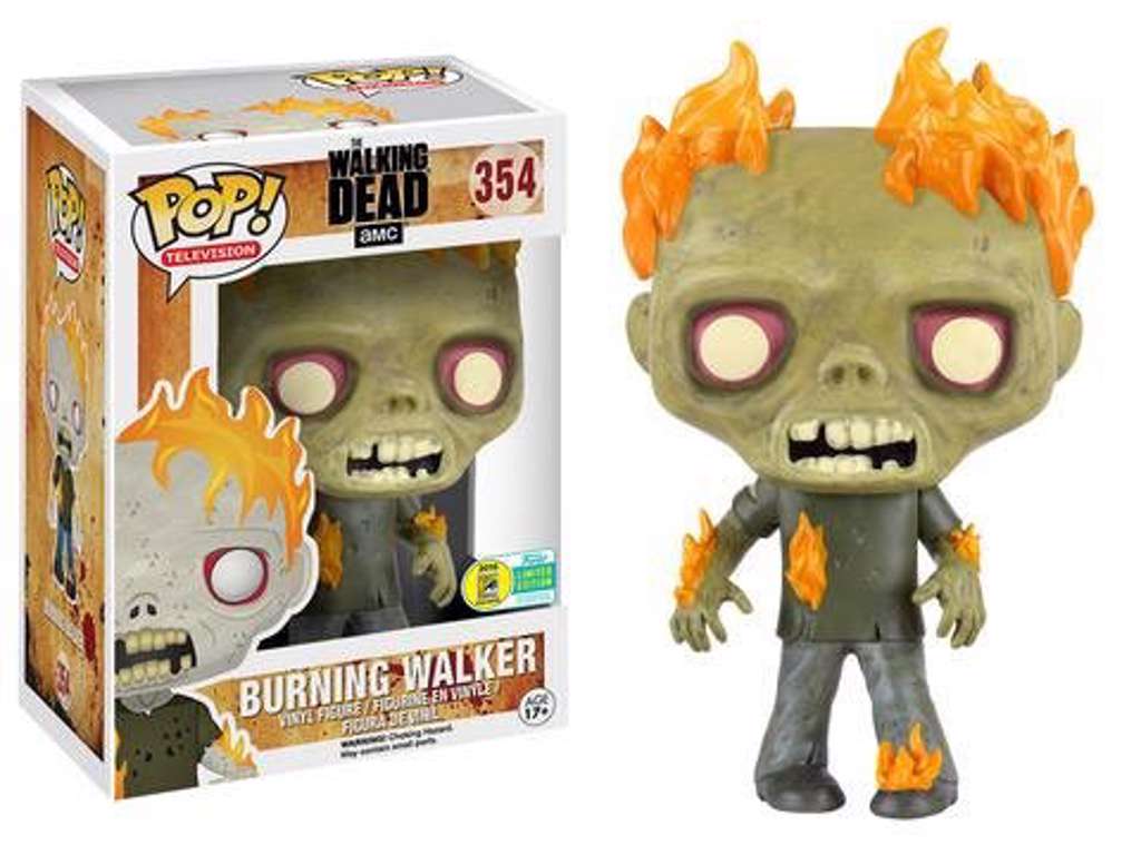 The Walking Dead POP! vinyl figur af Burning Walker SDCC 2016 Exclusive på 9 cm