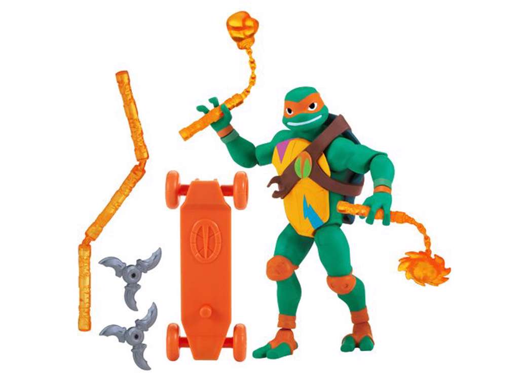 Michelangelo The Wild Card fra Rise of the Teenage Mutant Ninja Turtles på 10 cm