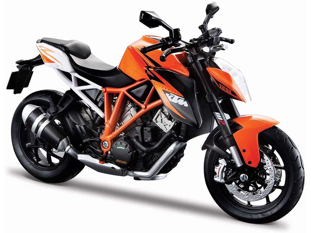 MC KTM 1290 Super Duke R 1:12 orange med støttefod