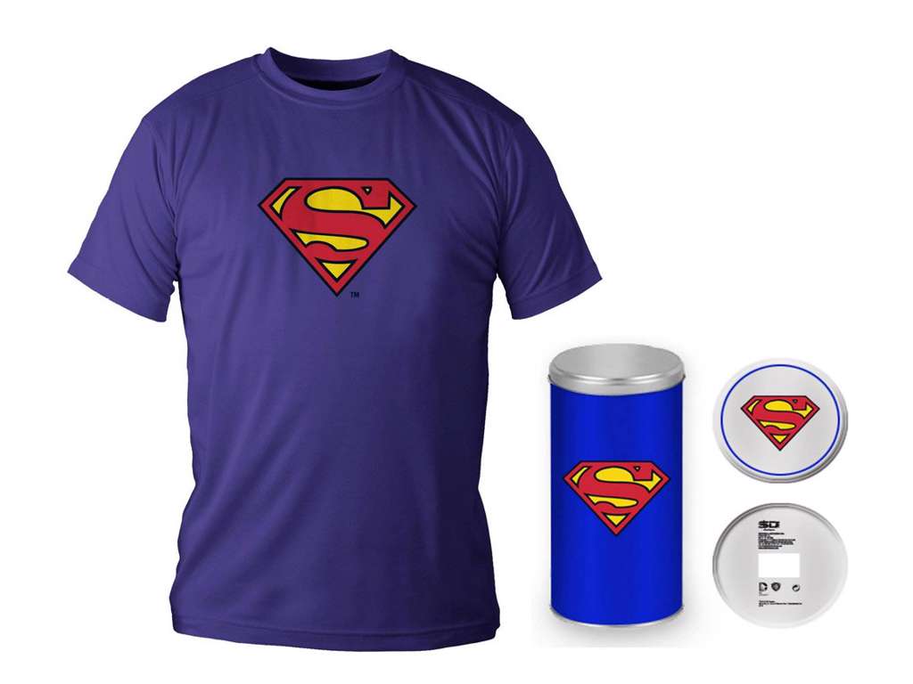 Superman t-shirt i tindåse XL