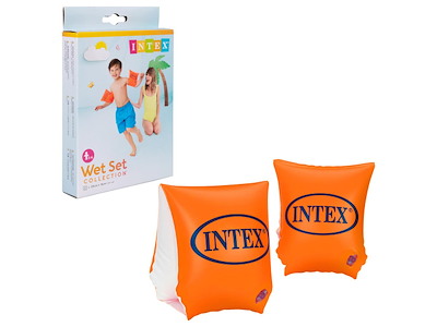 Intex Badevinger 3-6 år 23 x 15 cm – Orange med Print
