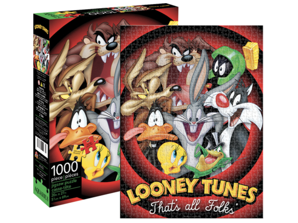 Looney Tunes puslespil på 1000 brikker med That's all folks