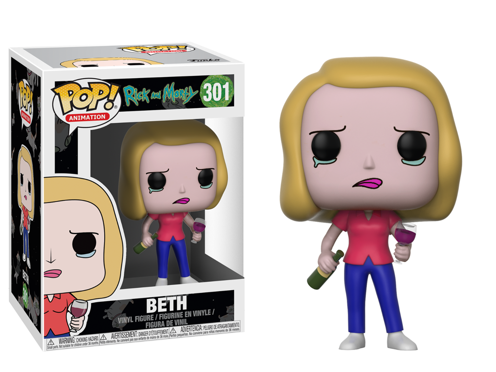 Rick and Morty POP! vinyl figur af Beth with Wine Glass på 9 cm