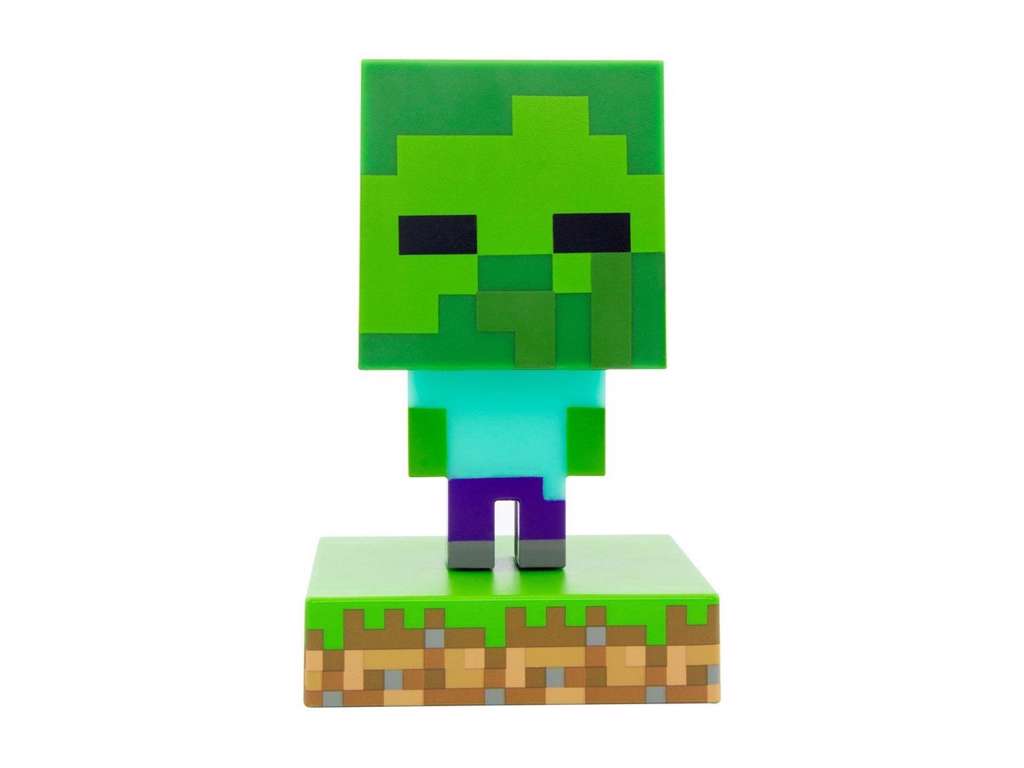 Minecraft 3D lampe med Zombie på 10 cm