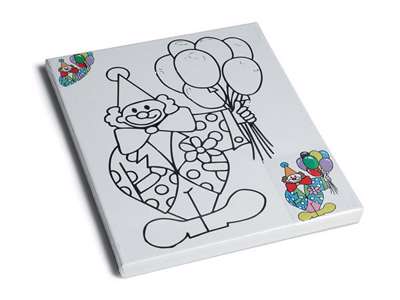 Malerlærred med klovn