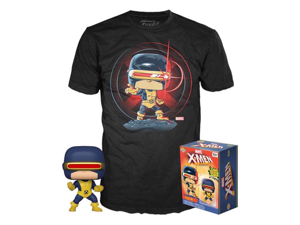 Marvel 80th POP! & Tee Box First Appearance Cyclops Størrelse Medium