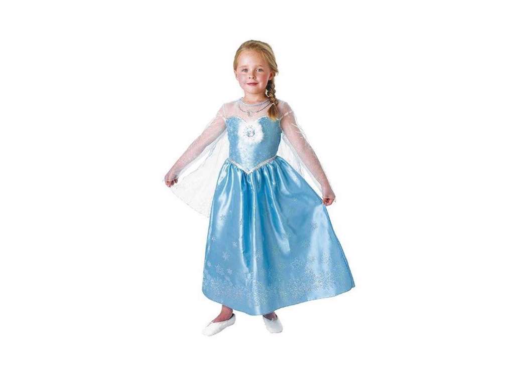 Deluxe Elsa kostume 7-8 år fra Frost (Frozen)