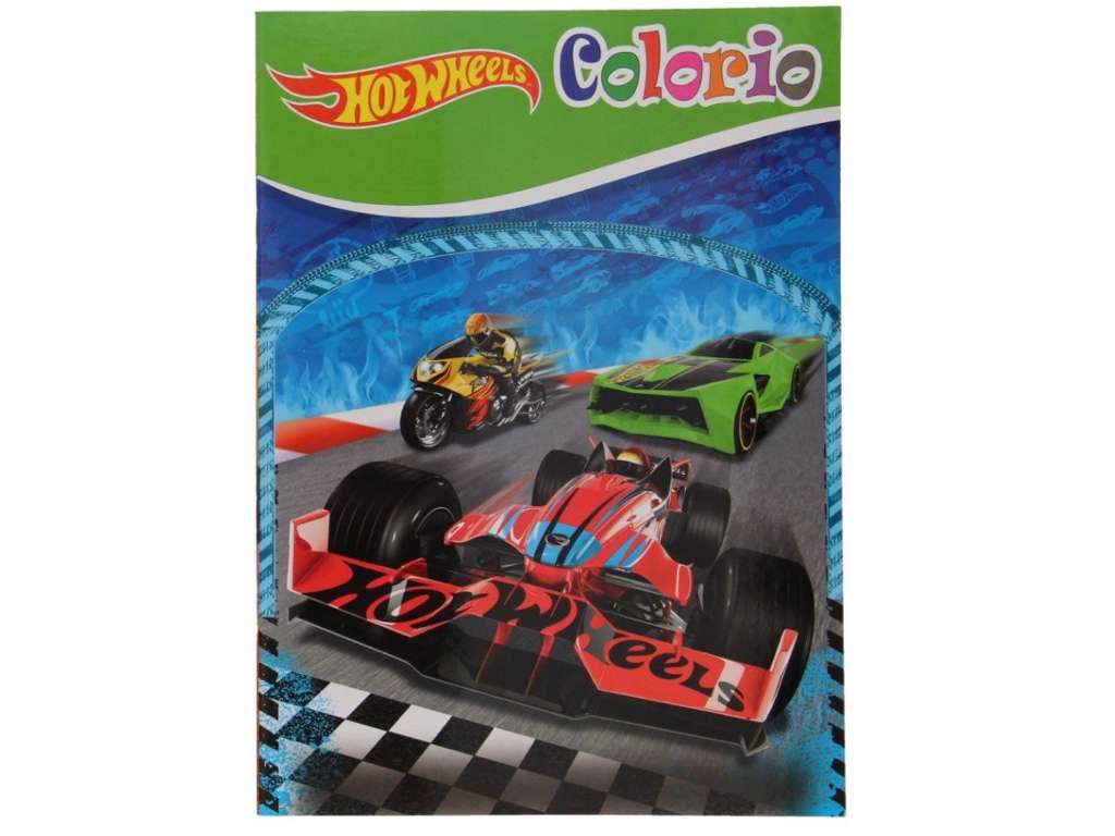 Hot Wheels malebog på 32 sider - Grøn