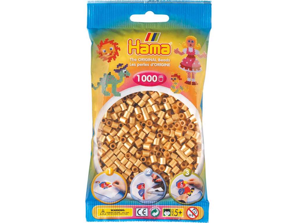 1000stk. Hama Midi guld 207-61