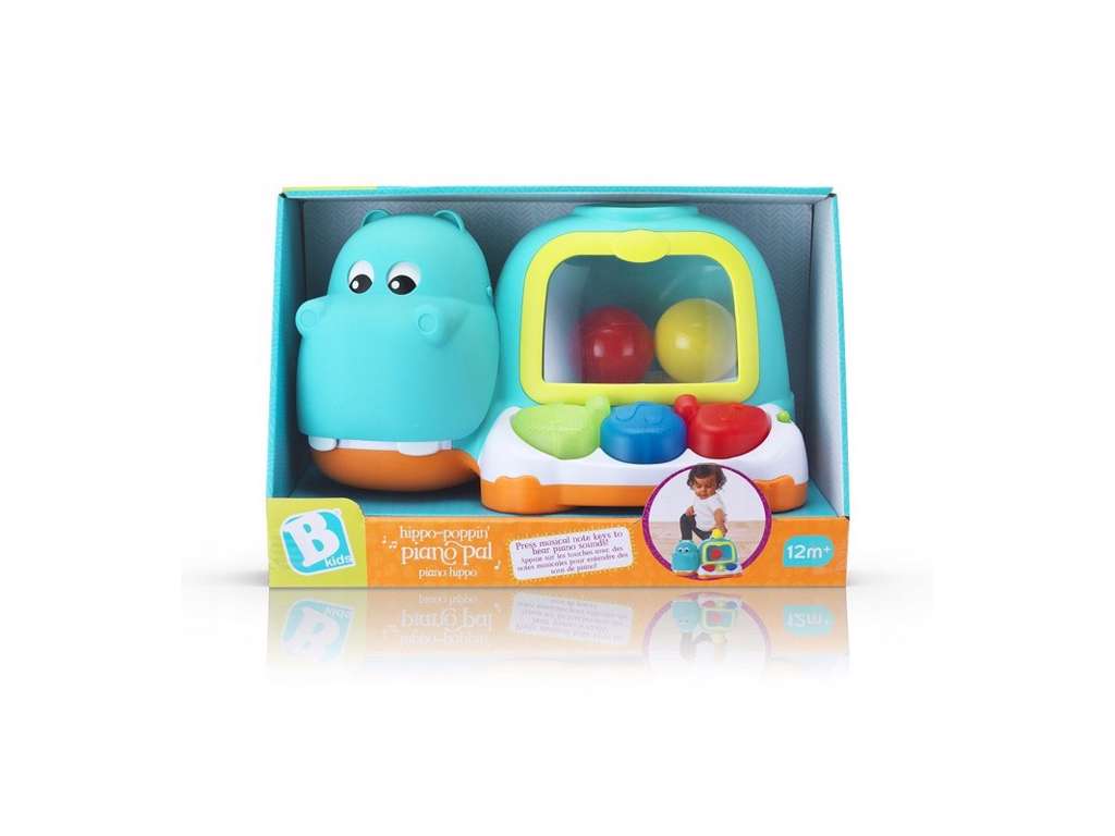 Flodhest med 2 Bolde og Pianolyd