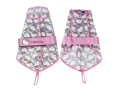 Justerbar vandtæt hunderegnfrakke med Hello Kitty design